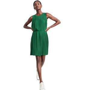 Banana Republic Pleated Mini Dress, Size Petite Large, NWT